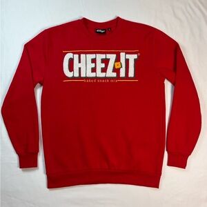 Kellogg Cheez It Sweatshirt Mens Small Red Graphic Crewneck Pullover Snack Logo